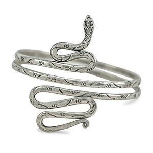 Snake bracelet, silver plated